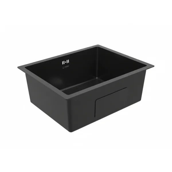 Évier noir mat cuve carrée